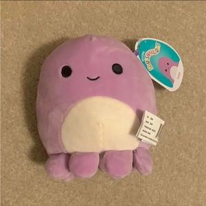 new with tags squishmallow 5” violet octopus sea creature plush stuffed animal